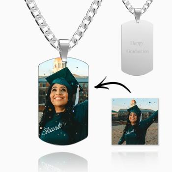 Herren Edelstahl Hund Tag Foto Anhänger Grad Geschenke Für Ihn
