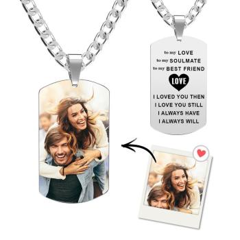 Foto Graviert Halskette To My Love Tag Halskette Love You Forever Für Boyfriend