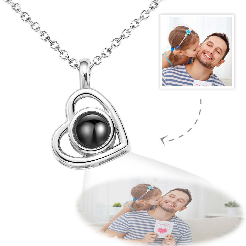Personalisierte Kreisanhänger Halskette mit Fotoprojektion, individuelles Schmuckstück, Jahrestag, Hochzeitsgeschenk