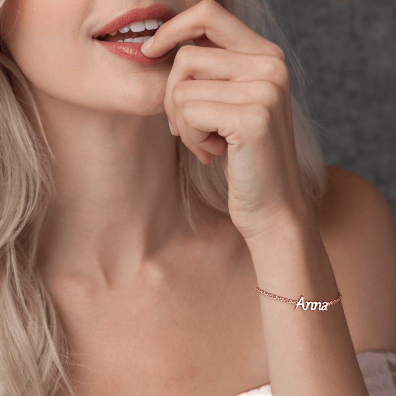 Name Bracelet Rose Gold