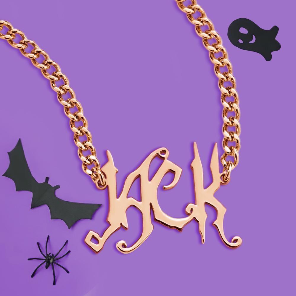 Name Halskette Custom Halskette Geschenke Rose Gold Plattiert Silber