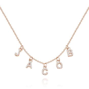 Custom Initial Halskette Name Halskette Brautjungfern Geschenke Personalisierte Brief Halskette Geschenk Brief Halskette Rose Vergoldet Silber