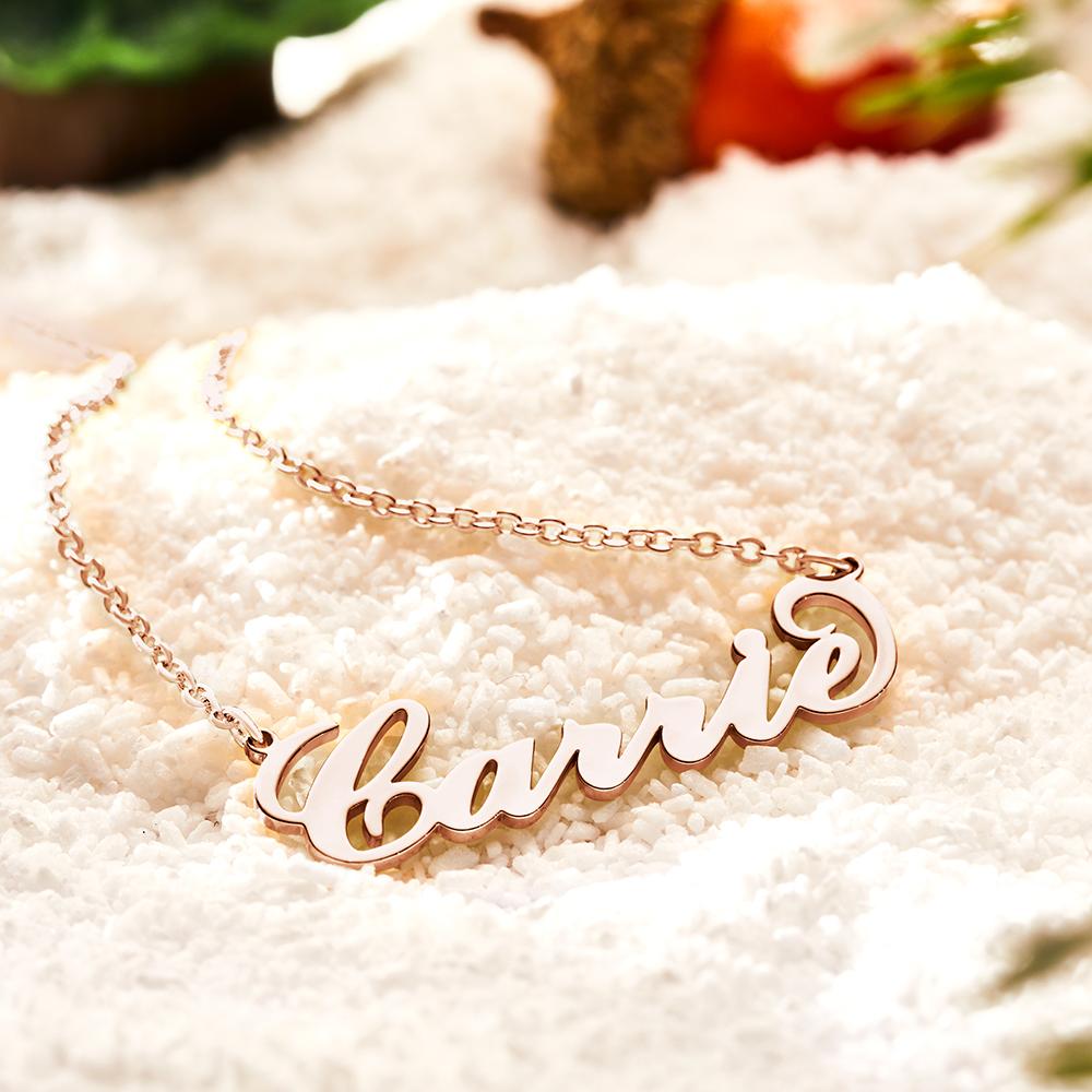 Carrie Style Namenskette Kupfer 14K vergoldet für Sie