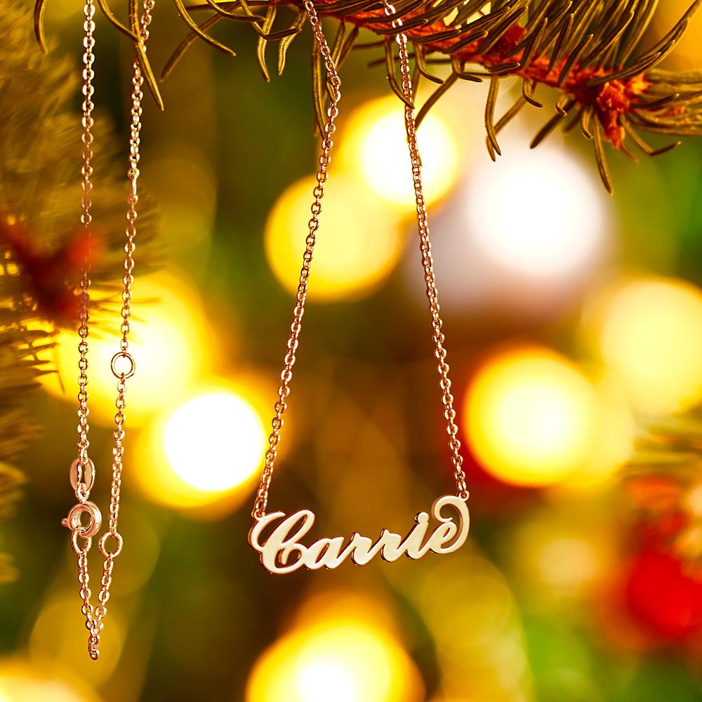 Carrie Style Namenskette Kupfer 14K vergoldet für Sie