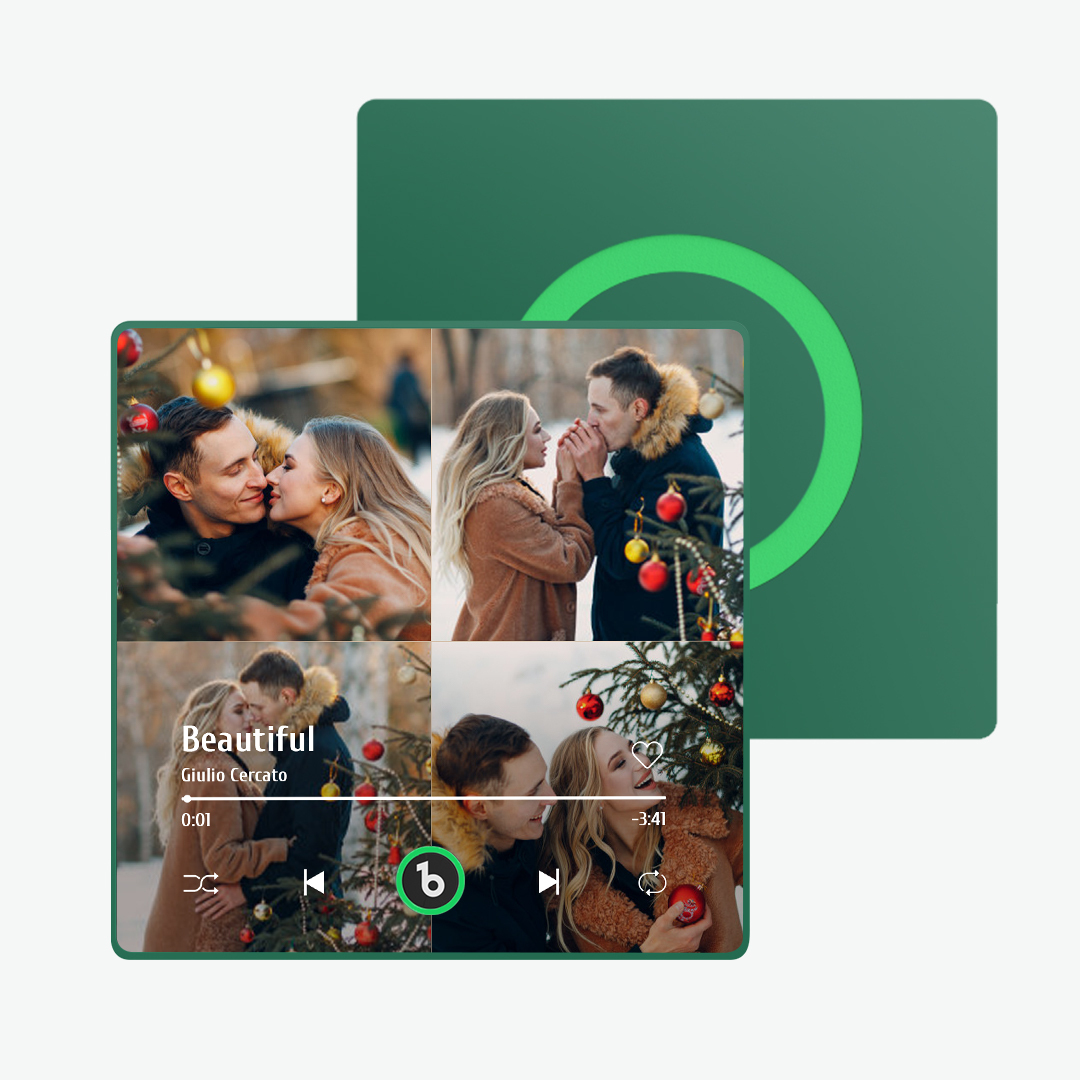 Personalisierter Musik-kühlschrankmagnet Mit Buntem Rahmen, Personalisierter Album-kühlschrankmagnet, Der Lieder Abspielen Kann, Weihnachtsgeschenk - namenecklacede