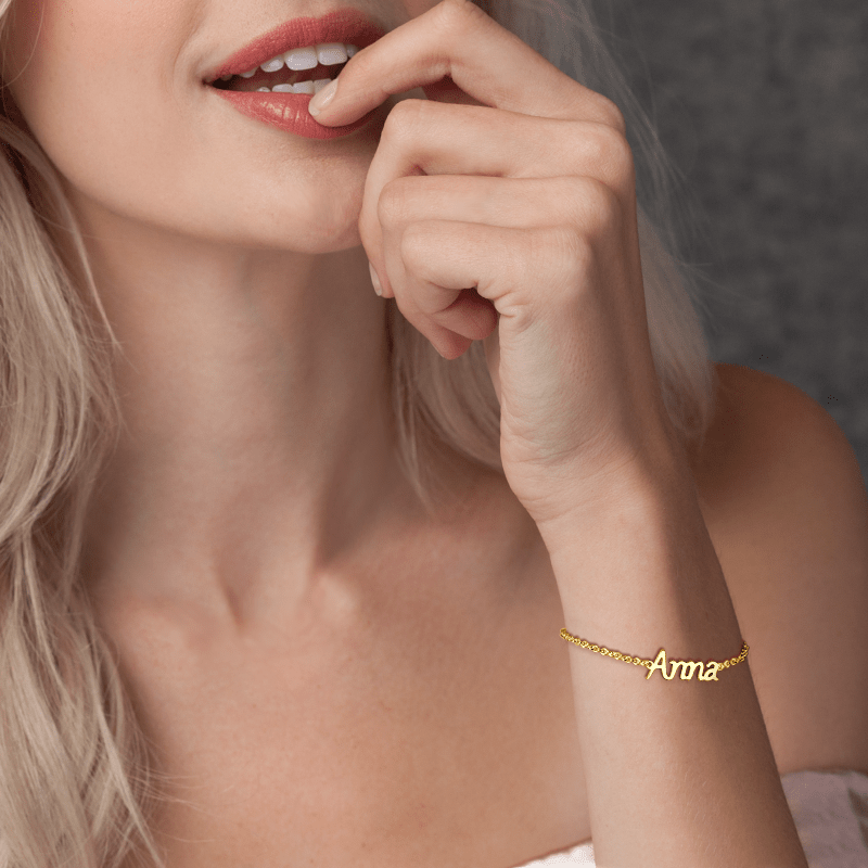 Name Bracelet 14K Gold Plated