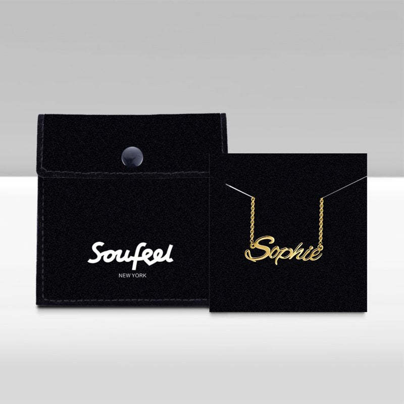 Personalized Name Necklace 14k Gold Plated Silver