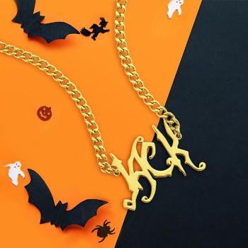 Name Halskette Benutzerdefinierte Halskette Geschenke Besonderes Design 14K Gold Plattiert Silber