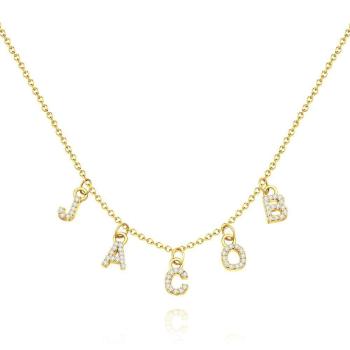 Benutzerdefinierte Initiale Halskette Name Halskette Geschenke Für Sie Geschenk Brief Halskette 14K Gold Vergoldet Silber