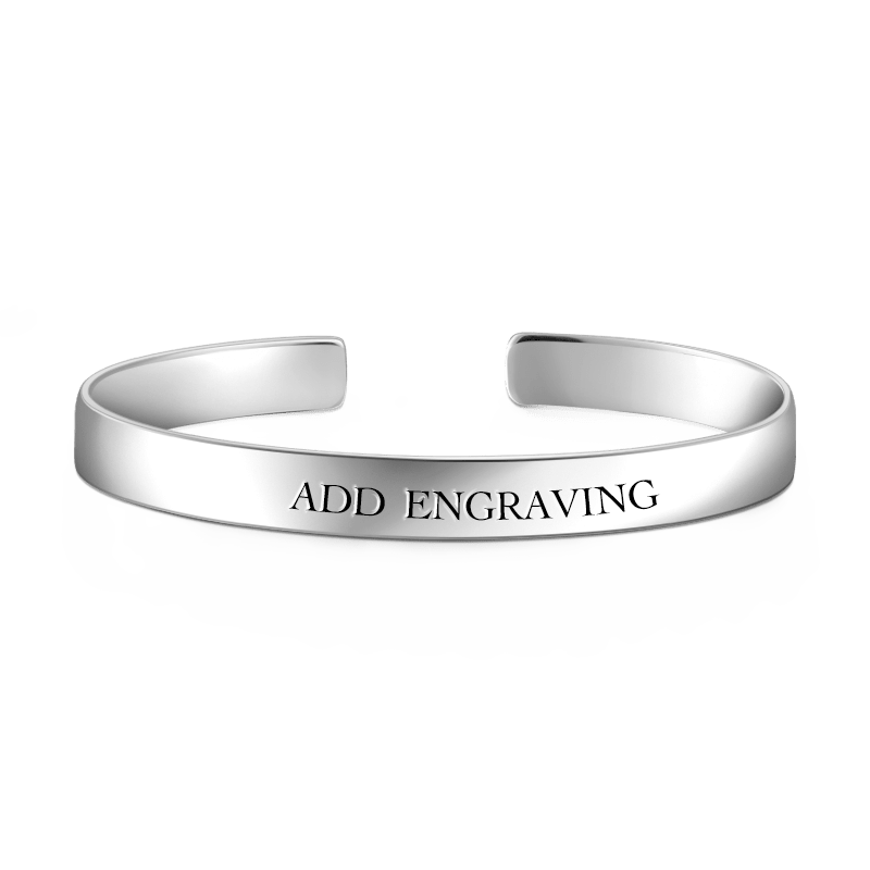 Engravable Cuff Bangle 14K Gold Plated