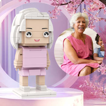 Muttertagsgeschenk: Individuell Gestaltbare Ganzkörper-figur Aus Bausteinen (1 Person) – Geschenk Für Mama/oma - namenecklacede