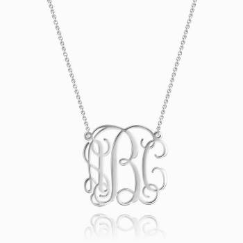 Kleine Monogramm-Halskette Silber