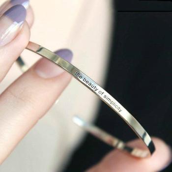 14K Gold Plated Engravable Cuff Bangle