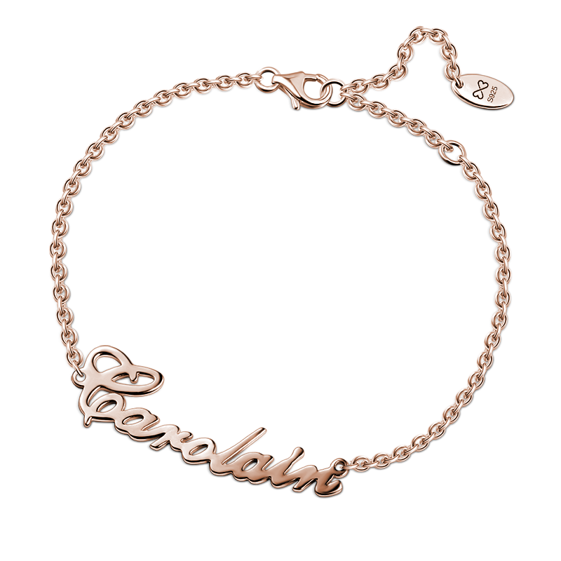Carrie Style Rose Gold Name Bracelet