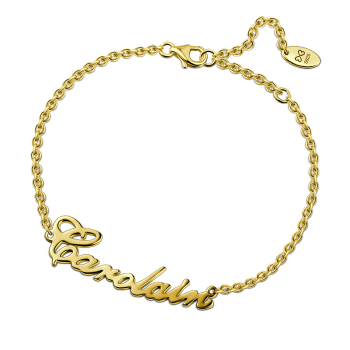 Carrie Style 14K Gold Plated Name Bracelet