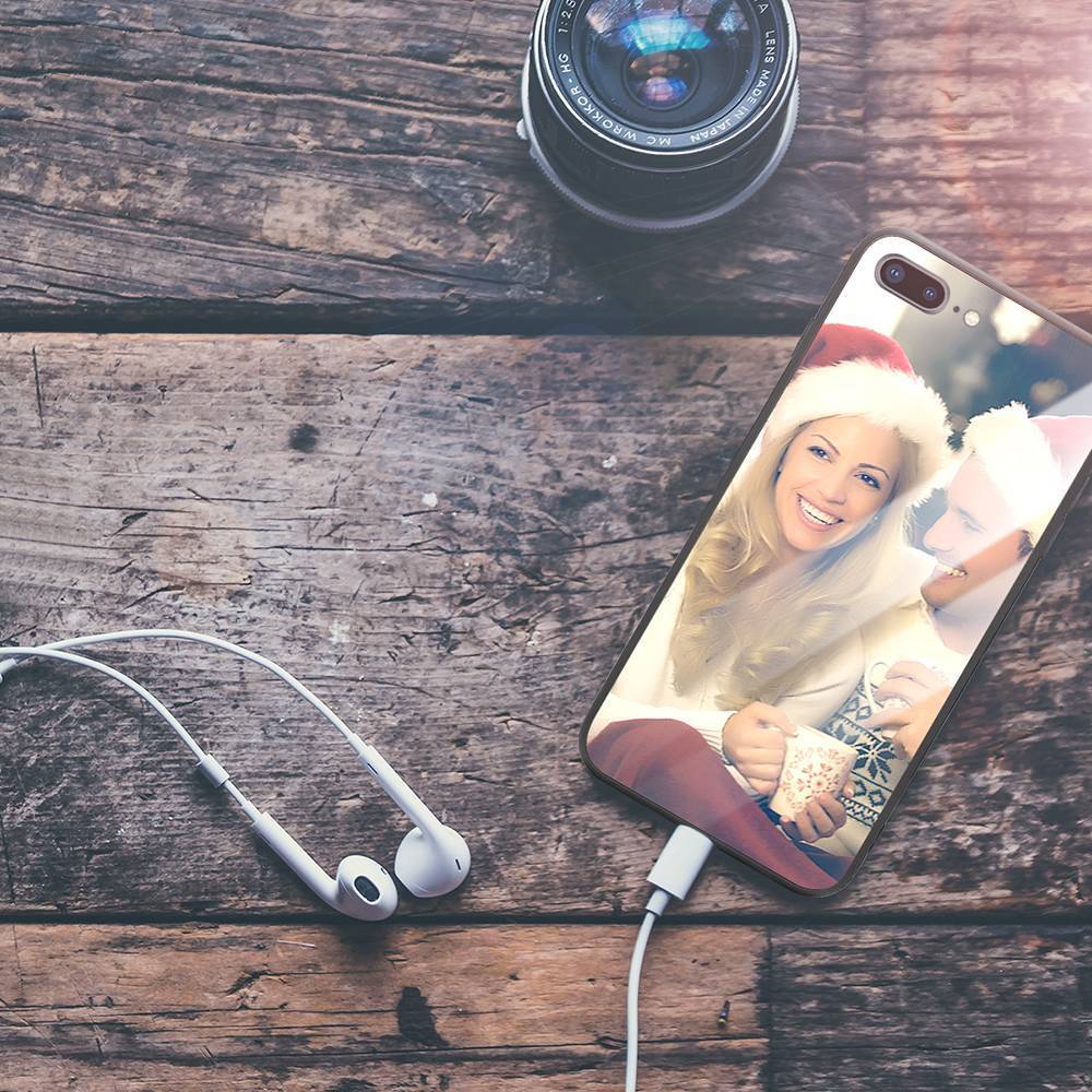 iPhone7p/8p Custom Glass Surface Photo Phone Case