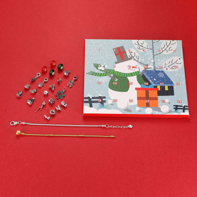 Weihnachts-charm-überraschungsbox-armband, Weihnachten, 24-tage-countdown, Blind-box-armband, Diy-charms, Weihnachtsgeschenke - ihrenamenskettede