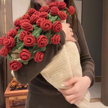 Muttertagsgeschenke Handgestrickte Rosendecke Diy-kit & Fertiggeschenk Zum Muttertag Valentinstag - namenecklacede