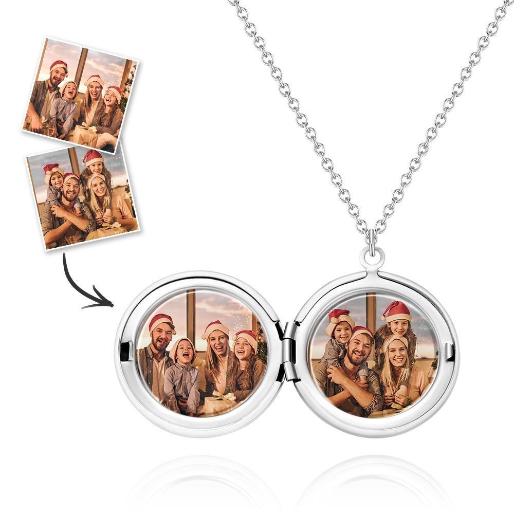 Frohe Weihnachten Foto-Halskette Mit Zwei Bildern Foto-Halskette Geschenke Für Die Familie