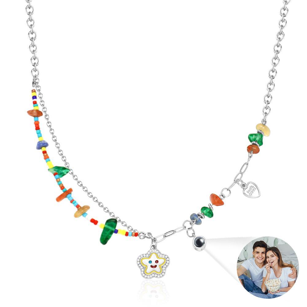 Personalisierte Projektionshalskette Heißer Sommer für Mädchen - NameNecklace