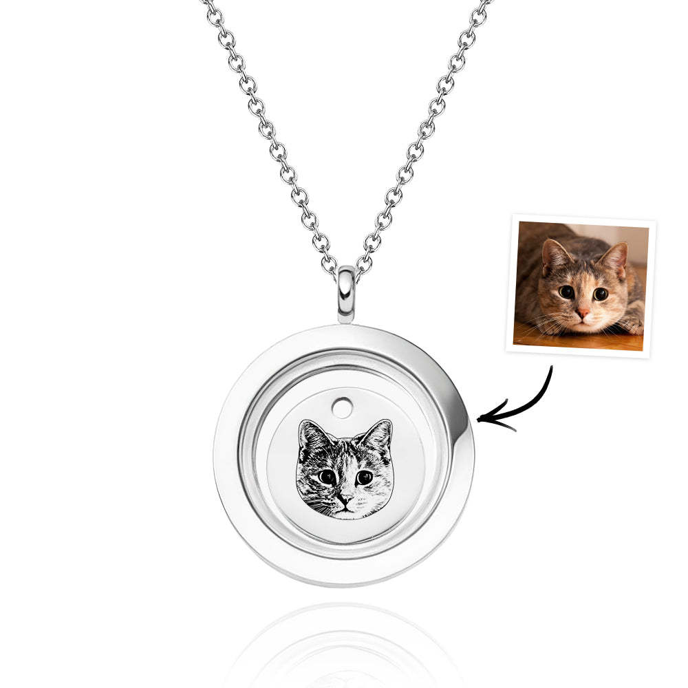 Personalisiertes Katzenhaar-andenken, Haustierfell, Kann Medaillon, Halskette, Hundehaar-denkmal, Personalisierte Geschenke Für Ihren Haustierverlust, Öffnen - ihrenamenskettede
