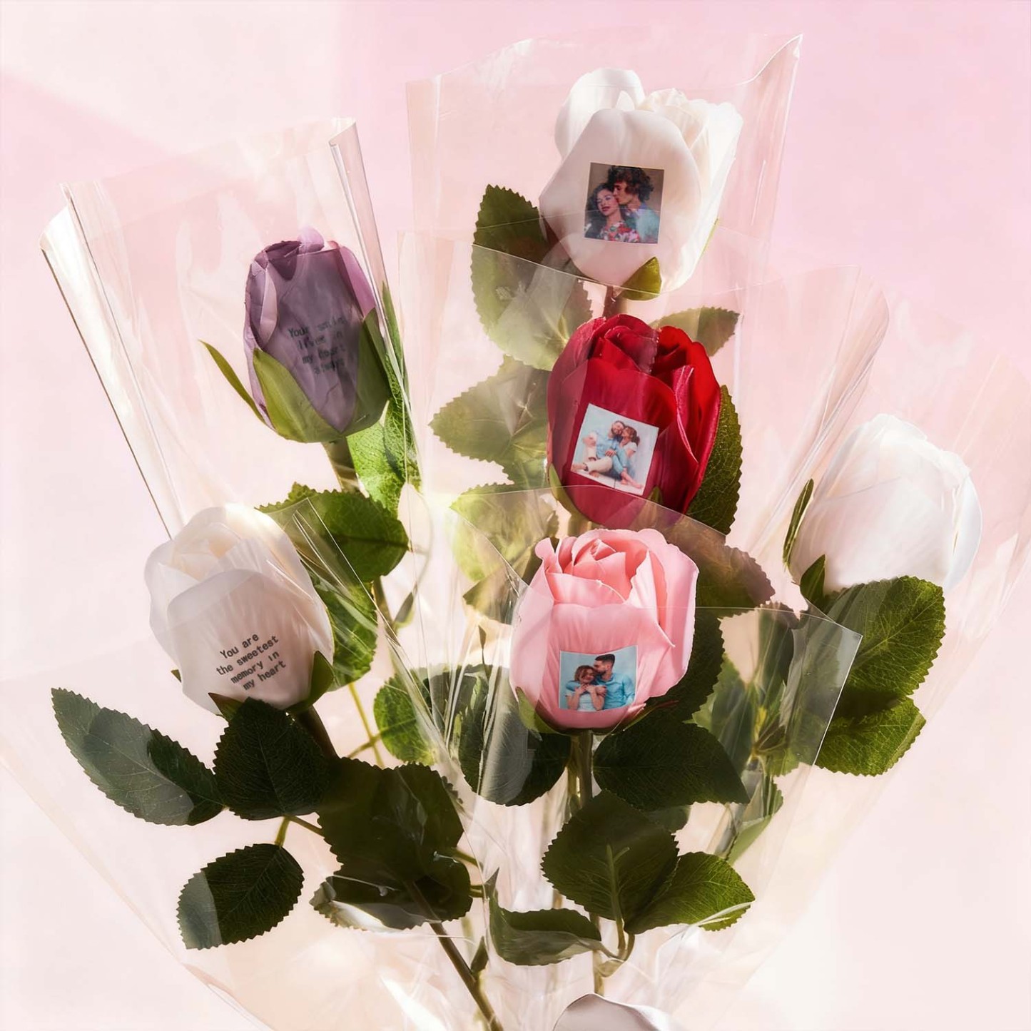 Wunderschöne Personalisierte Fotorose Mit Personalisiertem Text – Das Perfekte Geschenk Für Paare - namenecklacede