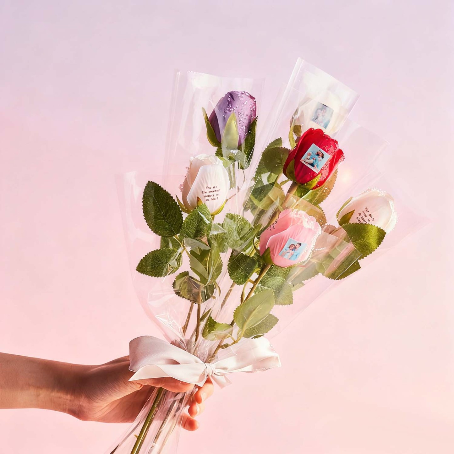 Wunderschöne Personalisierte Fotorose Mit Personalisiertem Text – Das Perfekte Geschenk Für Paare - namenecklacede