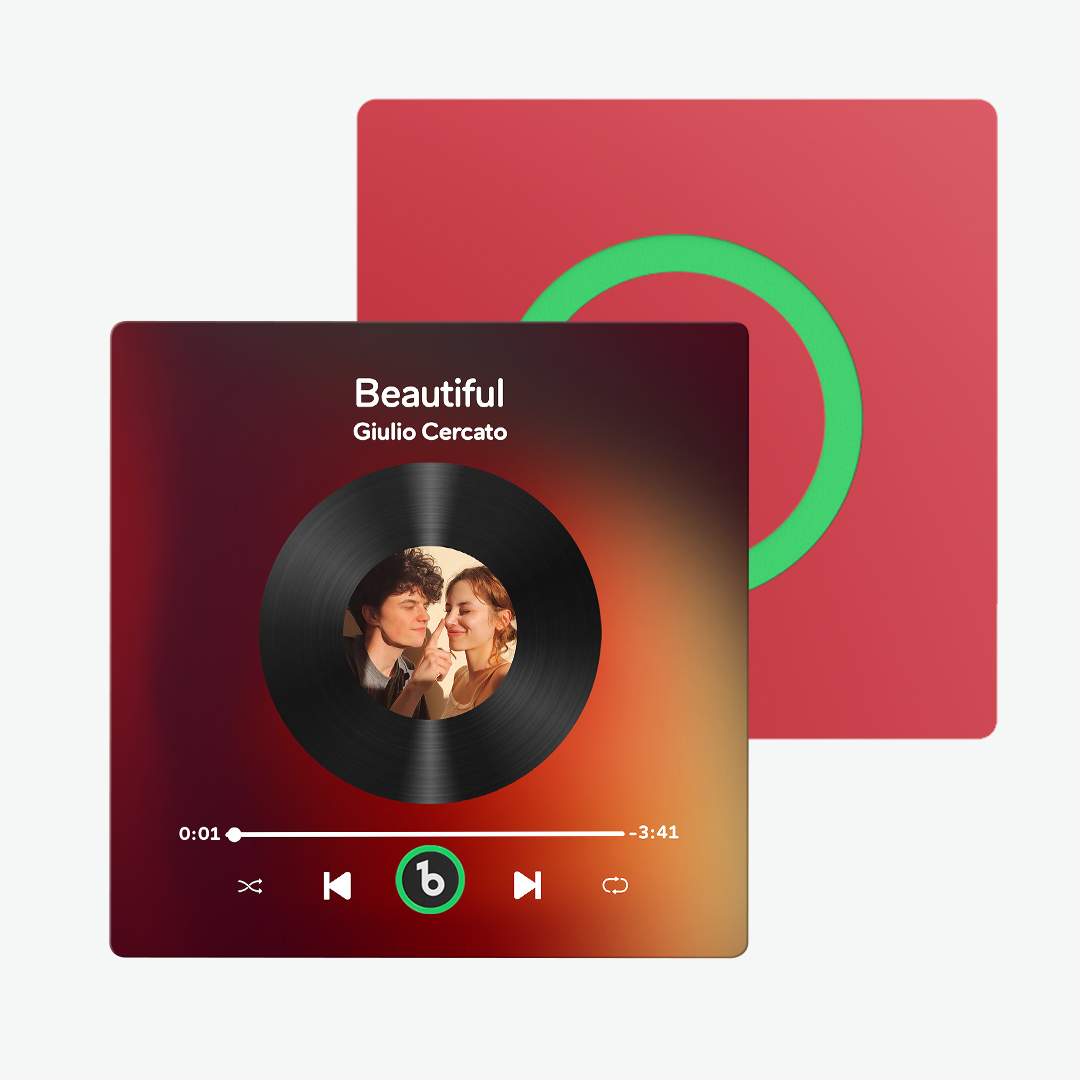 Neues 4.0-upgrade, Individueller Musik-kühlschrankmagnet, Geschenk Für Paare, Bunter Rahmen, Album-kühlschrankmagnet, Kann Lieder Abspielen - namenecklacede