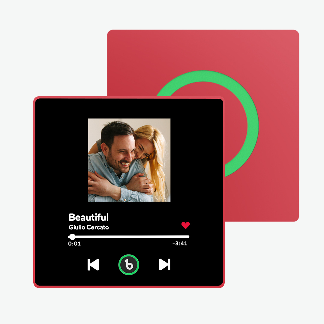 Personalisierter Musik-kühlschrankmagnet, Bunter Rahmen, Personalisierter Album-kühlschrankmagnet, Der Lied Abgespielt Werden Kann, Jubiläumsgeschenk Für Paare - namenecklacede
