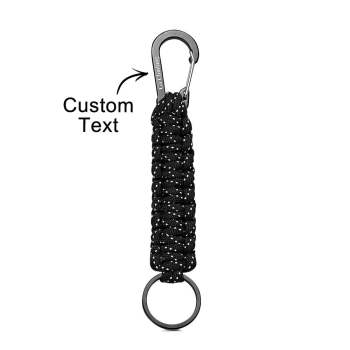 Gravierter Schlüsselanhänger Mit Karabiner. Einzigartiger Geflochtener Paracord-schlüsselanhänger Für Männer - ihrenamenskettede