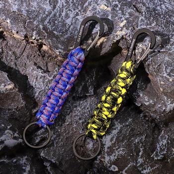 Gravierter Schlüsselanhänger Mit Karabiner. Einzigartiger Geflochtener Paracord-schlüsselanhänger Für Männer - ihrenamenskettede