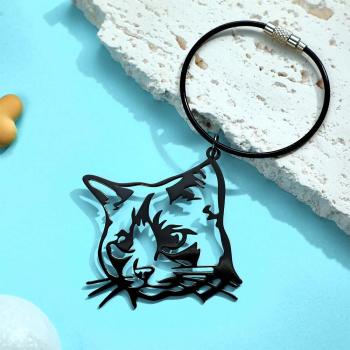 Personalisierter Haustier-silhouette-schlüsselanhänger, Personalisierter Foto-schlüsselanhänger, Kreatives Geschenk Für Haustierliebhaber - ihrenamenskettede