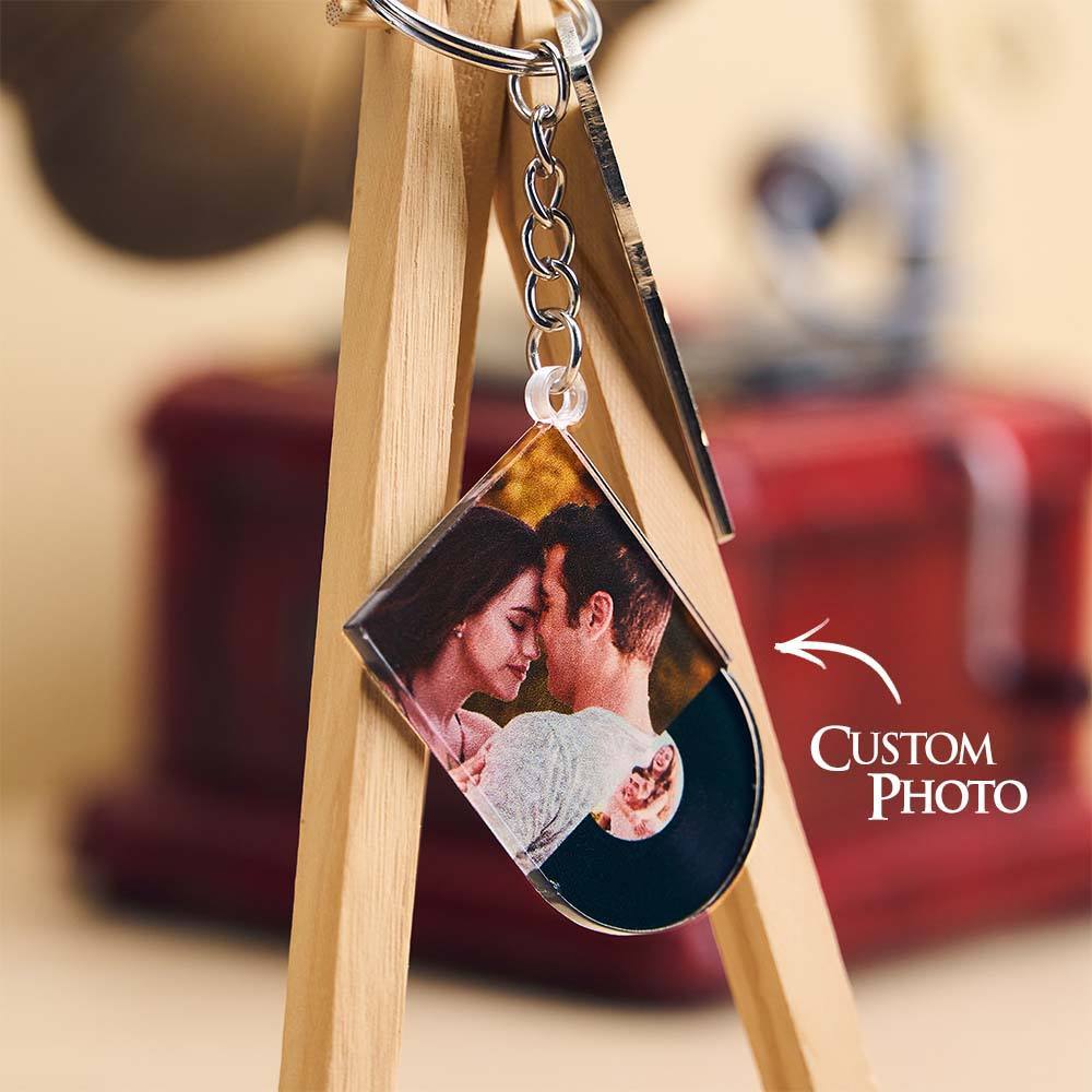 Personalisierter Foto-cover-schlüsselanhänger Für Schlüsselanhänger, Taschen, Rucksäcke, Geldbörsen, Schlüsselband, Schallplatte - ihrenamenskettede