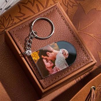 Personalisierter Foto-cover-schlüsselanhänger Für Schlüsselanhänger, Taschen, Rucksäcke, Geldbörsen, Schlüsselband, Schallplatte - ihrenamenskettede