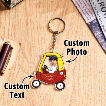 Personalisierter Drive Safe Schlüsselanhänger, Personalisierter Schlüsselanhänger Im Autostil, Geschenke Für Vater - namenecklacede