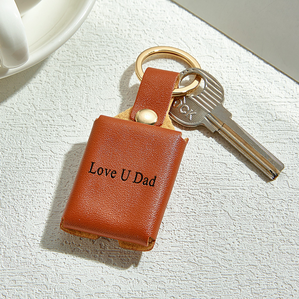 Personalisierter Fotoalbum-schlüsselanhänger – Bedeutungsvolles Geschenk Für Papa – Individuelles Erinnerungsstück Zum Vatertag - namenecklacede