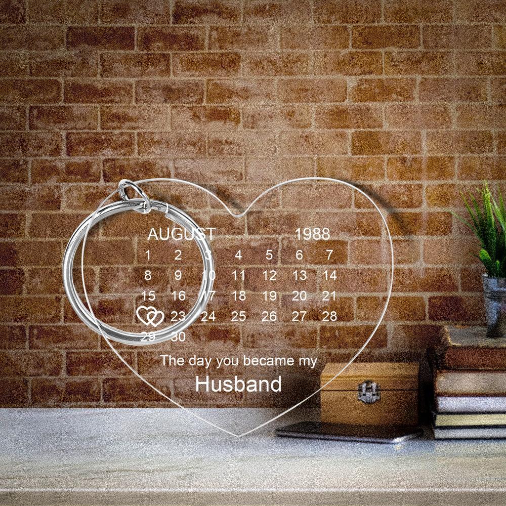 Personalisierte Kalender Schlüsselanhänger Geschenke für Liebhaber
