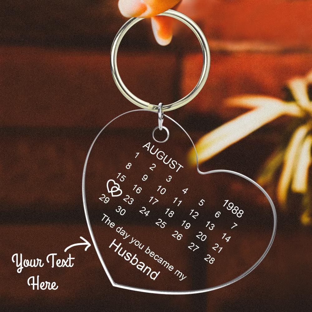 Personalisierte Kalender Schlüsselanhänger Geschenke für Liebhaber