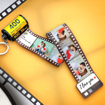 Benutzerdefinierter Kamerarollenfilm-schlüsselanhänger, Kalender-schlüsselanhänger Mit Text „ich Liebe Dich“, Geschenke, Datums-schlüsselanhänger - ihrenamenskettede