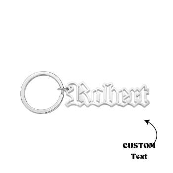 Personalized Name Keychain Custom Letters Stainless Steel  Keychain Unique Gifts for Him - ihrenamenskettede