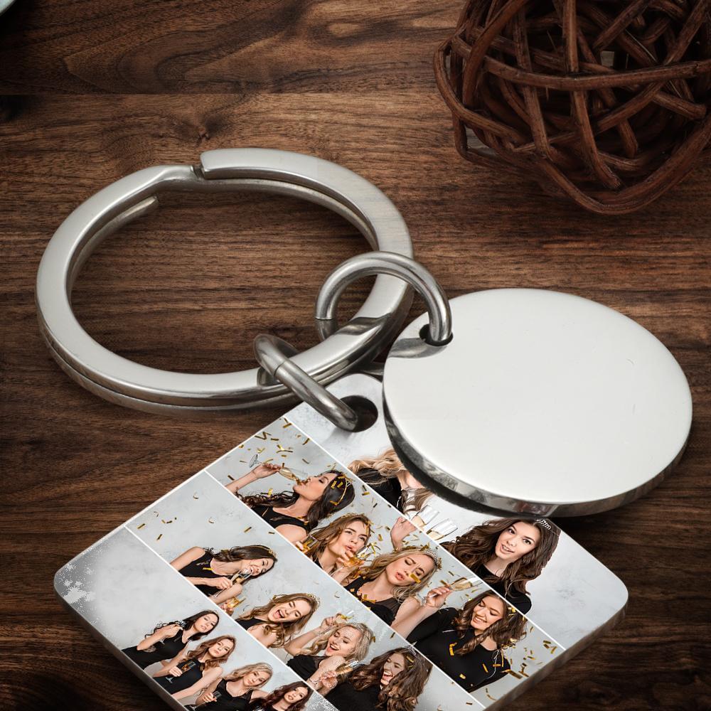 Personalisierter Collage-fotokalender-schlüsselanhänger, Vatertagsgeschenk Für Papa - ihrenamenskettede