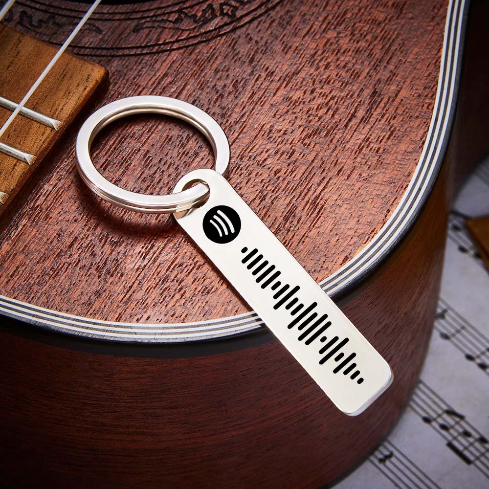 Personalisierter Musik-scannbarer Code-schlüsselanhänger Benutzerdefinierter Spotify-schlüsselanhänger - ihrenamenskettede