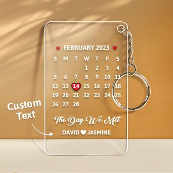 Benutzerdefinierter Kalender-schlüsselanhänger, Acryl-schlüsselanhänger, Besonderer Datums-schlüsselanhänger, Geschenke Für Unvergessliche Mitglieder - ihrenamenskettede