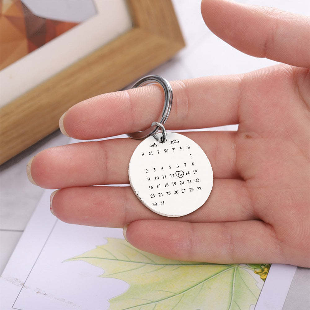 Benutzerdefinierter Foto-spotify-kalender-schlüsselanhänger, Personalisierter Musik-song-schlüsselanhänger Aus Edelstahl, Geschenk Für Liebhaber - ihrenamenskettede