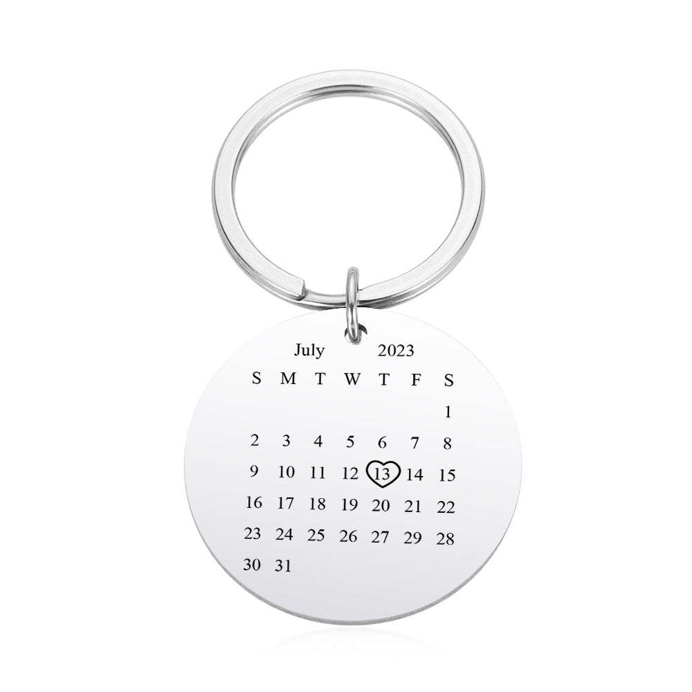 Benutzerdefinierter Foto-spotify-kalender-schlüsselanhänger, Personalisierter Musik-song-schlüsselanhänger Aus Edelstahl, Geschenk Für Liebhaber - ihrenamenskettede