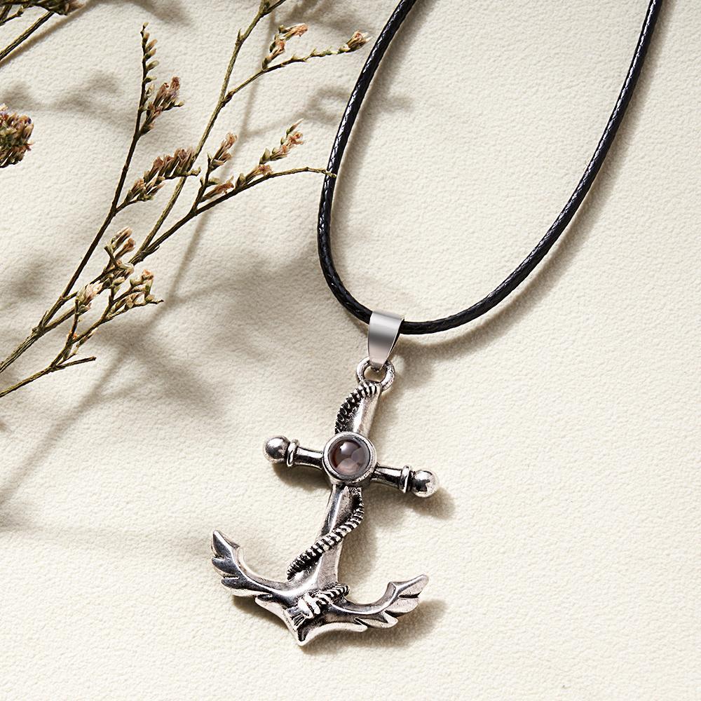 Personalisierte Projektionskette Kreative Anker-Paargeschenke - NameNecklace