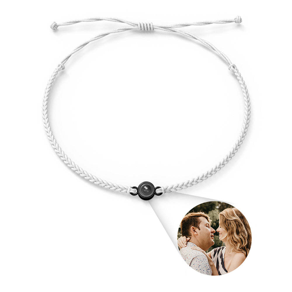 Benutzerdefiniertes Projektions-foto-kreisarmband, Personalisierter Bild-innenschmuck, Individuelle Weihnachtsgeschenke - ihrenamenskettede