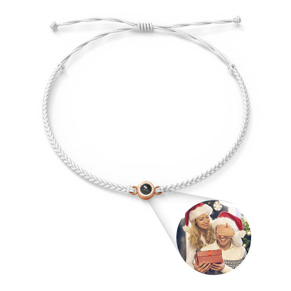 Benutzerdefiniertes Projektions-foto-kreisarmband, Personalisierter Bild-innenschmuck, Individuelle Weihnachtsgeschenke - ihrenamenskettede