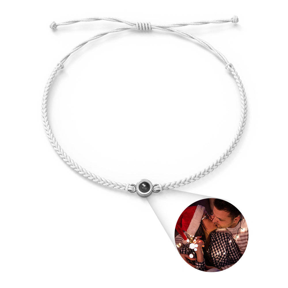 Benutzerdefiniertes Projektions-foto-kreisarmband, Personalisierter Bild-innenschmuck, Individuelle Weihnachtsgeschenke - ihrenamenskettede