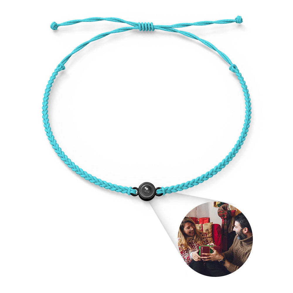 Benutzerdefiniertes Projektions-foto-kreisarmband, Personalisierter Bild-innenschmuck, Individuelle Weihnachtsgeschenke - ihrenamenskettede